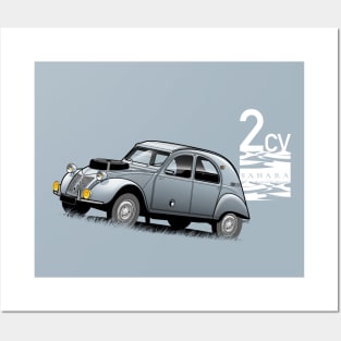 2CV sahara transparent illustration Posters and Art